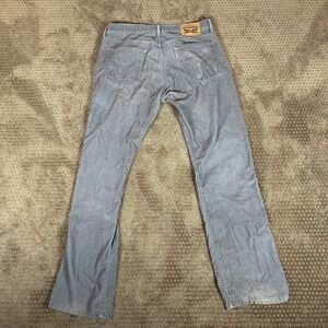 Levi's 514 Corduroy Pants Mens 36x32 Grey Good Straight Fit Cords